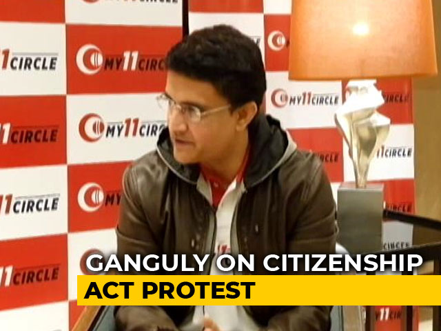 Amid Citizenship Protests, Sourav Ganguly Appeals For Peace