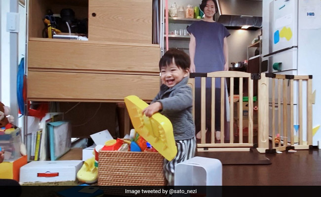 Mom Creates Cardboard Cutouts Of Herself To Stop Toddler From Crying