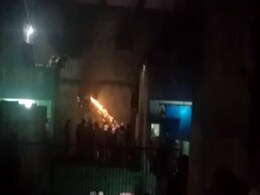 Rescuers Seen In Video Cutting Through Wall Of Burning Building In Delhi Rescuers Seen In Video Cutting Through Wall Of Burning Building In Delhi