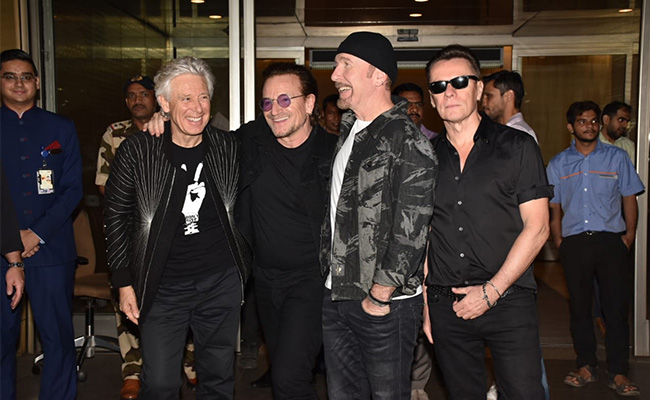 U2 Lands In Mumbai For It's First Ever India Concert
