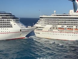 "This Is Bad": Cruise Ships Crash Into Each Other At Mexico Port "This Is Bad": Cruise Ships Crash Into Each Other At Mexico Port