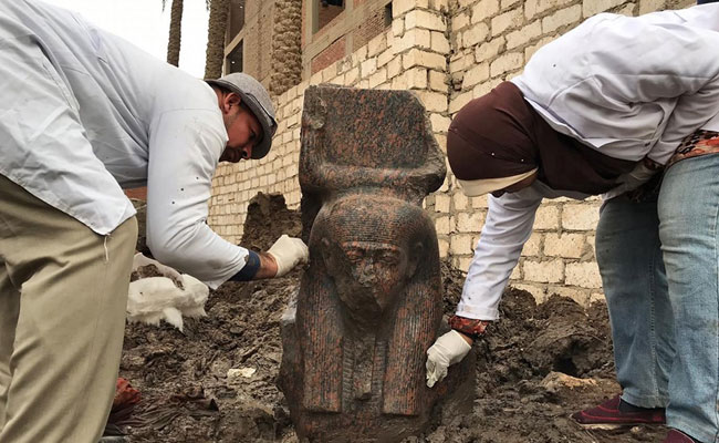 "Rare" Bust Of Pharaoh Discovered Near Giza In Egypt