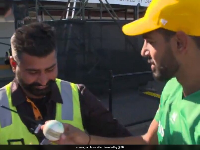 Watch: Pakistan Bowler Haris Rauf Gives Match Ball To Indian Security Guard After Taking Five Wickets Watch: Pakistan Bowler Haris Rauf Gives Match Ball To Indian Security Guard After Taking Five Wickets