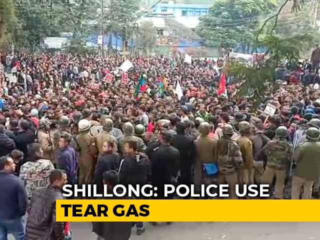Cops Use Tear Gas, Lathi-Charge At Citizenship Act Protest In Shillong
