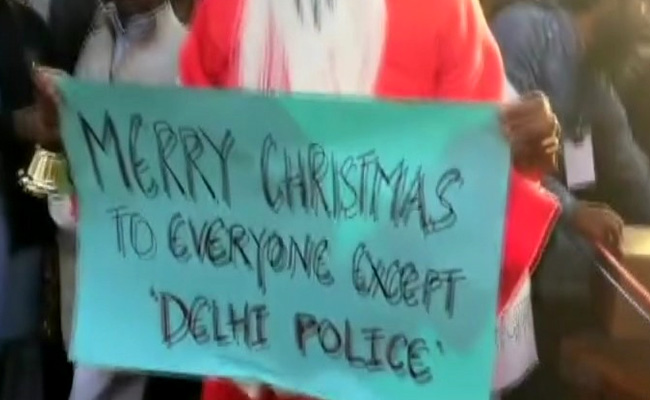 ''Merry Christmas Everyone Apart From Delhi Police'': Protesting Jamia Students