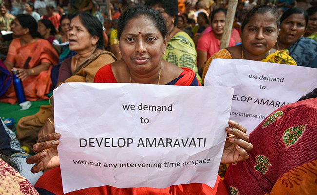 Andhra Farmers Continue Protest Ahead Of Cabinet Meet On Capital