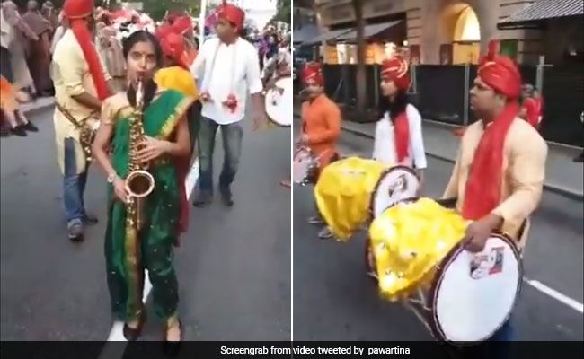 नऊवारी साड़ी पहन लड़की ने सेक्सोफोन पर बजाया Jingle Bells, Viral Video देख लोगों दिया ऐसा रिएक्शन