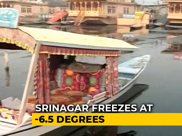 Dal Lake Freezes After Temperature Drops In Kashmir Valley