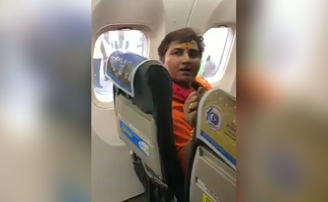 Watch: Pragya Thakur Tells SpiceJet Fliers "First Class Seat My Right"