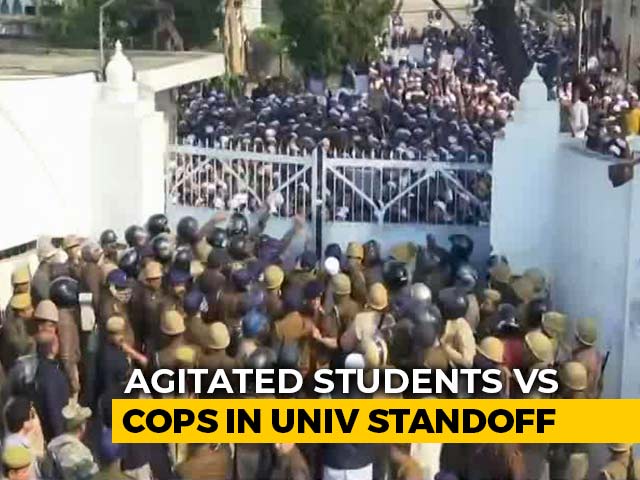 Protests At University In Lucknow, Cops Ask Students To Remain Inside