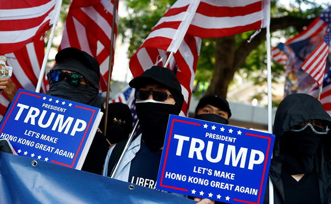 Hong Kong Protesters Say "Thank You" To Donald Trump For Support