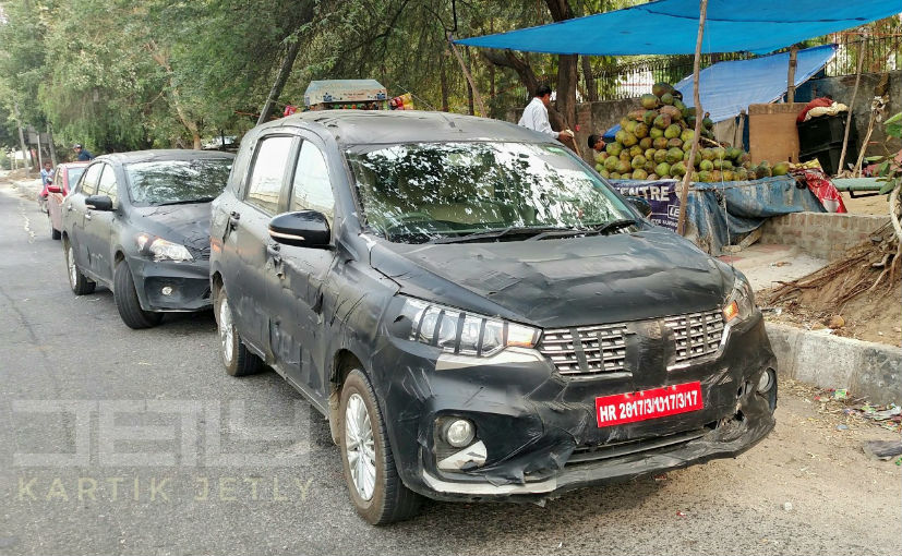 Next Generation Maruti Suzuki Ertiga Spied With An Automatic Transmission