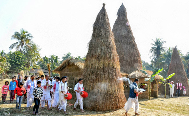 Copies Of Citizenship Act Burnt In Bonfires As Assam Celebrates Bihu