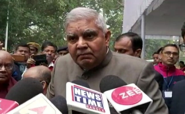 "Shame": Bengal Governor Jagdeep Dhankhar On Cops Reading Newspapers At Martyrs' Day Event