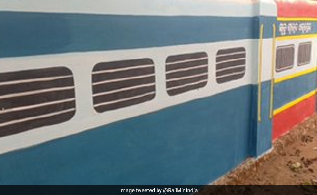 Teacher Paints Train Coaches On School Walls; Railway Applauds Creativity