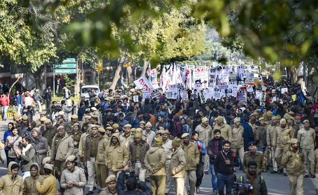 Hundreds March In Delhi Protests, Demand JNU Vice-Chancellor's Removal