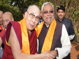 Nitish Kumar's Warm Welcome To Dalai Lama As He Visits Patna Nitish Kumar's Warm Welcome To Dalai Lama As He Visits Patna