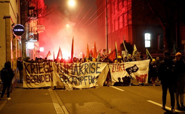 Switzerland Police Use Teargas, Water Cannons On Protesters