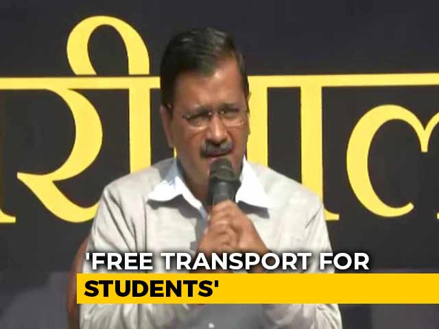 Arvind Kejriwal Promises Delhi 24-Hour Drinking Water, Free Bus Rides