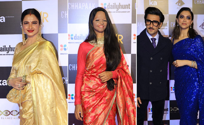 Rekha, Ranveer Singh, Laxmi Agarwal And Others Attend The Premiere Of Deepika Padukone's <i>Chhapaak</i>. See Pics