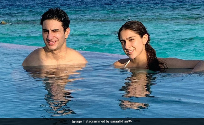 Into The Blue: Sara Ali Khan And Brother Ibrahim Kick Start The Year In Maldives