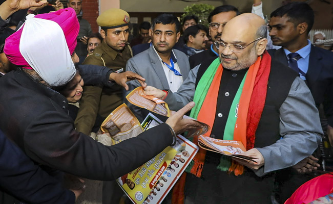 Amit Shah Leads BJP's Door-To-Door Campaign On Citizenship Law In Delhi