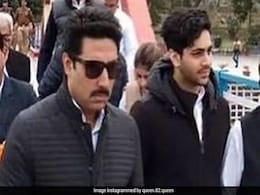 Abhishek Bachchan, Agastya, Navya Naveli Immerse Ritu Nanda's Ashes In Haridwar Abhishek Bachchan, Agastya, Navya Naveli Immerse Ritu Nanda's Ashes In Haridwar