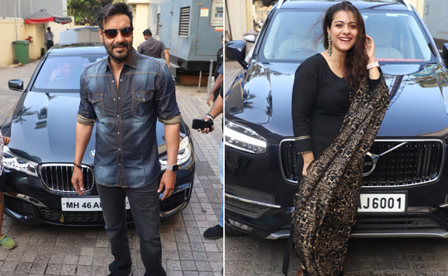 Ajay Devgn, Kajol Host <I>Tanhaji: The Unsung Warrior</I> Screening, Take Along Nysa And Yug