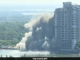 Watch: Luxury Flats Amid Backwaters Razed With Explosives In Kochi Watch: Luxury Flats Amid Backwaters Razed With Explosives In Kochi