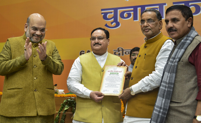 JP Nadda Elected Unopposed As BJP Chief, Takes Over From Amit Shah