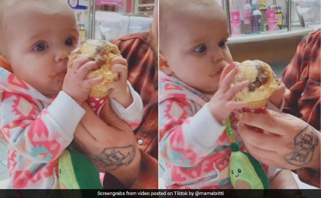 Baby's Priceless Reaction To Her First Ice Cream Has Internet In Stitches