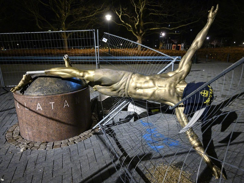 Zlatan Ibrahimovic's Statue In Malmo Vandalised Again