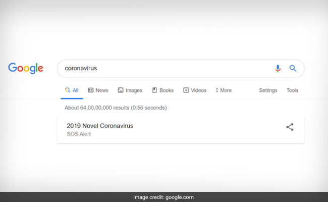 Google Launches "SOS Alert" For Coronavirus