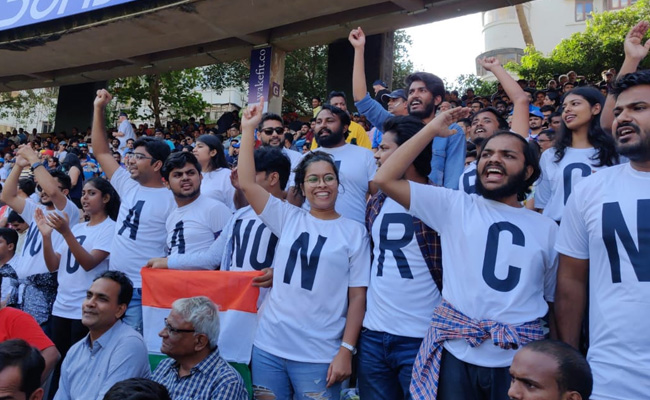 Mumbai "Cricket Lovers" Protest Against CAA During India-Australia Match