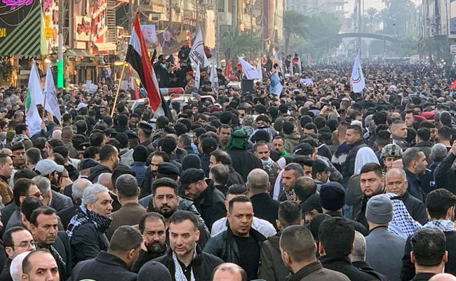 Thousands Gather In Iraq To Mourn Iran General Killed In US Airstrike