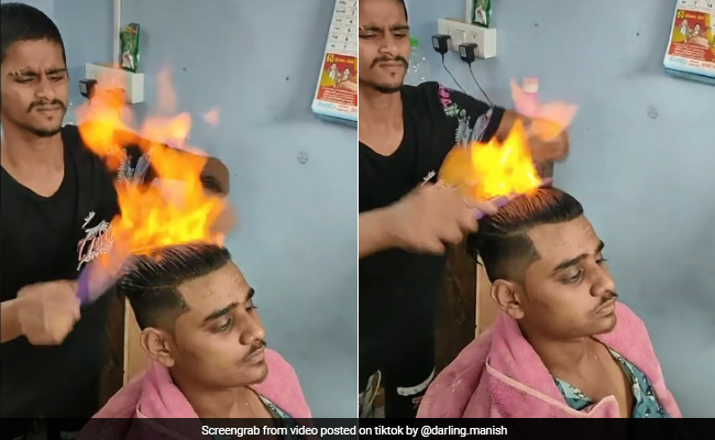 Playing With Fire: Barber's Blazing Haircut Is Viral With 43 Million Views