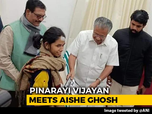 "JNU Put Up Uncompromising Fight...": Pinarayi Vijayan Meets Aishe Ghosh