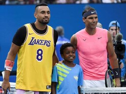 "Goosebumps": Nick Kyrgios Walks Out Wearing Kobe Bryant's Jersey For Clash With Rafael Nadal. Watch "Goosebumps": Nick Kyrgios Walks Out Wearing Kobe Bryant's Jersey For Clash With Rafael Nadal. Watch