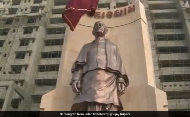 Vijay Rupani Unveils 50-Foot Tall Statue Of Sardar Patel In Ahmedabad