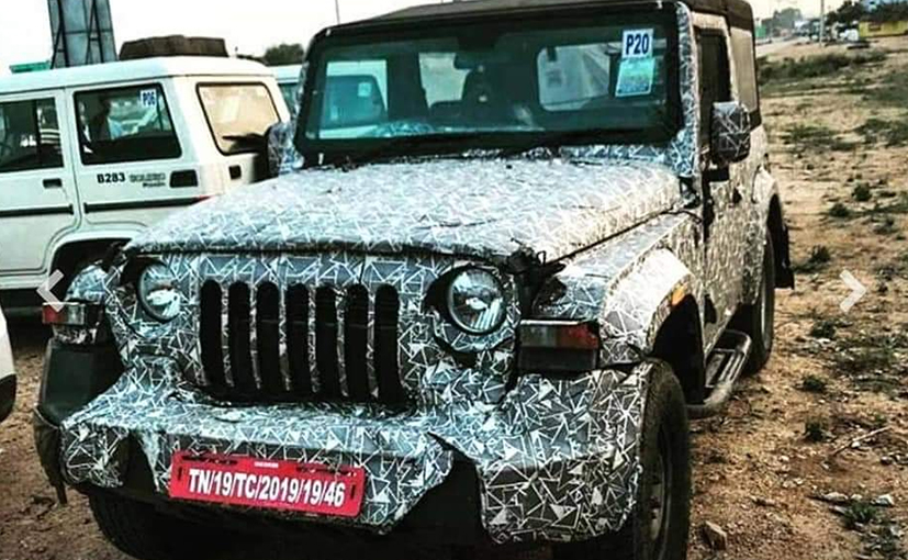 2020 Mahindra Thar Spotted Testing Ahead Of Auto Expo 2020 Unveil