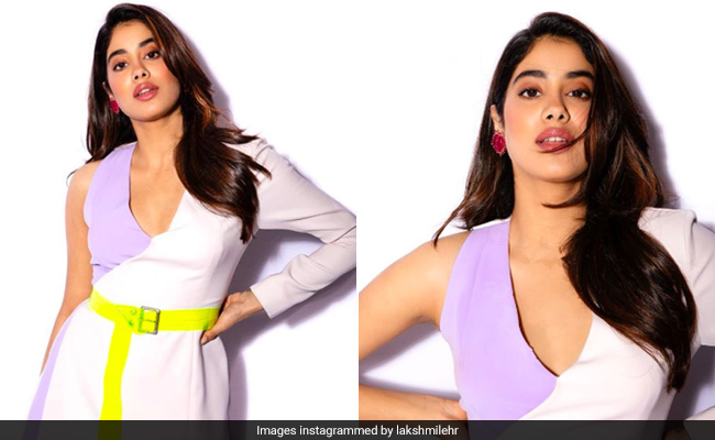 Like Janhvi Kapoor, Get Yourself A Chic Colourblocked Dress