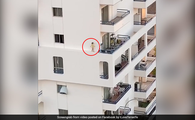 Viral Video: Child Runs On Narrow Fourth-Floor Ledge As Parents Shower