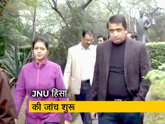 JNU violence: दिल्ली पुलिस क्राइम ब्रांच की टीम JNU पहुंची