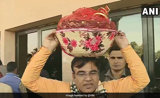 BJP MLA Enters Rajasthan Assembly With Basket Full Of Locusts. Here's Why