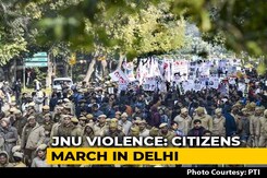 Hundreds March In Delhi Protests, Demand JNU Vice-Chancellor's Removal Hundreds March In Delhi Protests, Demand JNU Vice-Chancellor's Removal