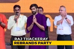 Raj Thackeray Launches Son Amit Thackeray In Party, With A New Flag Raj Thackeray Launches Son Amit Thackeray In Party, With A New Flag