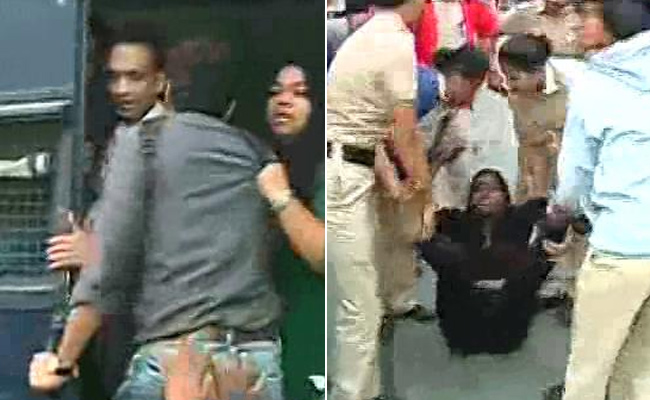 JNU Violence: प्रदर्शनकारियों को पुलिस ने गेटवे ऑफ इंडिया से जबरन उठाकर आजाद मैदान किया शिफ्ट, देखें Video