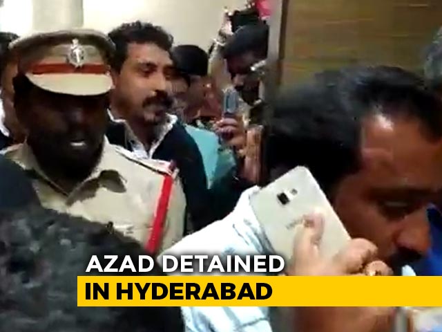 "Being Sent To Delhi": Bhim Army Chief Detained In Hyderabad