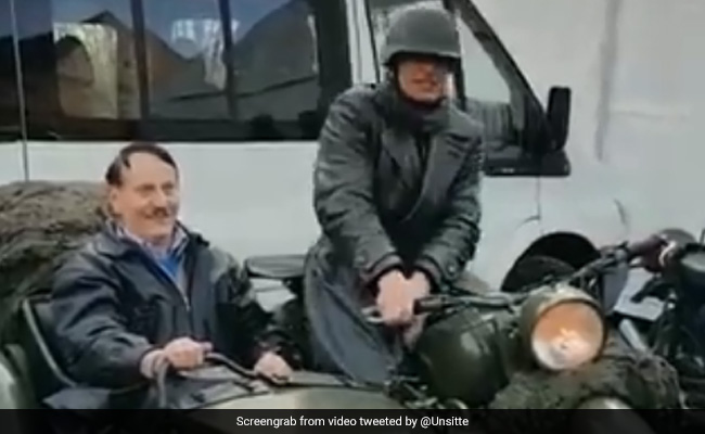 Watch: Man Dressed As Hitler Rides Around Germany In Motorbike Sidecar