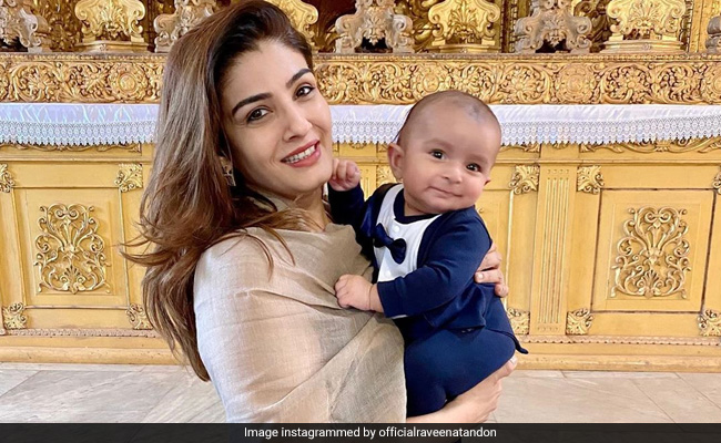 Here's What Raveena Tandon Gave Her Foster Grandson Rudra For His Baptism